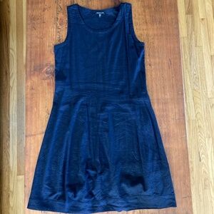 Eileen Fisher Black Linen Blend Sleeveless Dress Size Medium